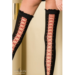 Bas autofixants ST101 Noir et rouge 2