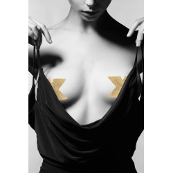 Bijoux de seins Flash Croix Or 2