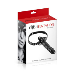 Bâillon double gode black - Fetish Tentation 2