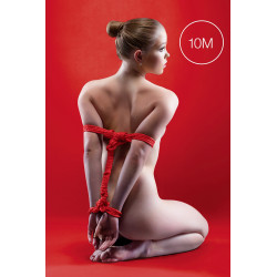 Corde de bondage Japonais 10m rouge - Ouch 2