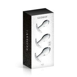 Set 3 plugs anal en verre Glossy Toys n° 17 2
