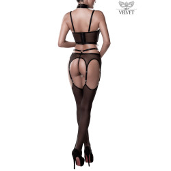 Set sexy fetish harnais et voile - Grey Velvet 2