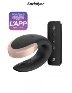 Stimulateur couple Double Love noir - Satisfyer - Plaisirs à deux