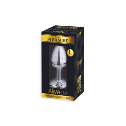 Plug métal bijou rose L - Alive 2