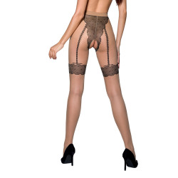 Collants ouverts TI016 20 deniers - beige 2
