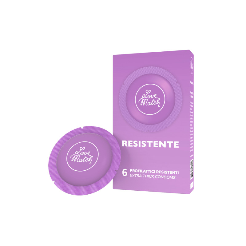 6 Préservatifs ULTRA résistants - Love Match
