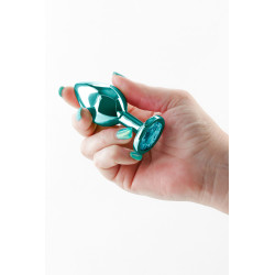 Plug bijou aluminium chromé vert M 2