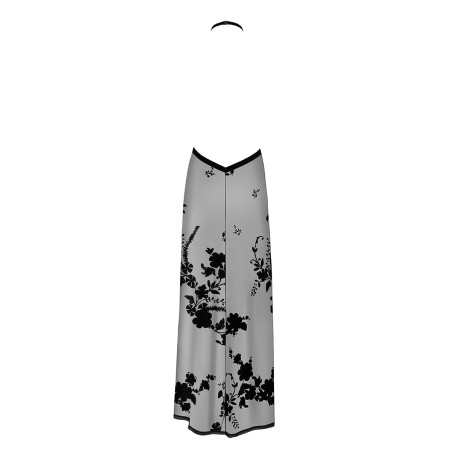Robe longue dos nu Divinity F312 tulle floqué