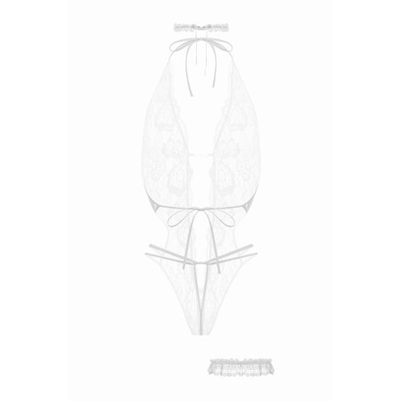 Ensemble body ouvert Renee blanc - Christine