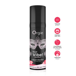 Gel d'excitation Dual Vibe Strawberry Gin Tonic Liquid Vibrator