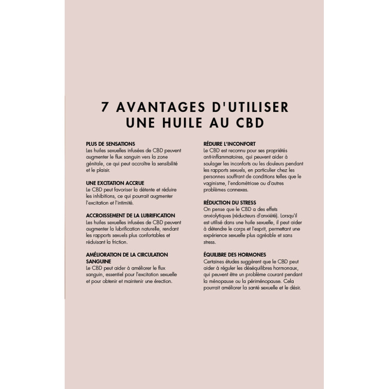 Huile stimulante au CBD Slow Sex - Bijoux Indiscrets