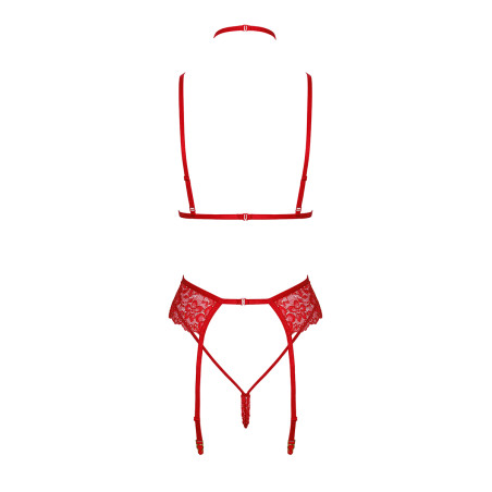 Ensemble 5 pièces Bondage Red Lace Kiss 243 - Kissable