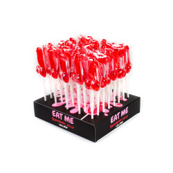 Présentoir de 40 sucettes pénis à la fraise 2