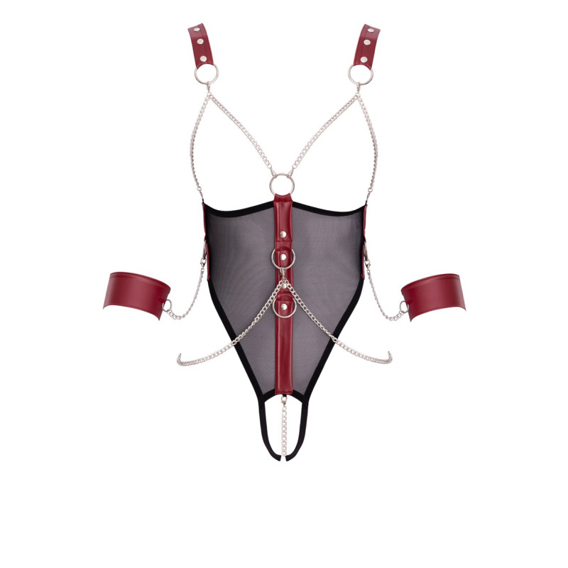 Body de bondage ouvert et seins nus - Cottelli Bondage