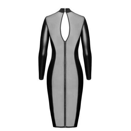 Robe fuseau Crystal F371 - Noir Handmade