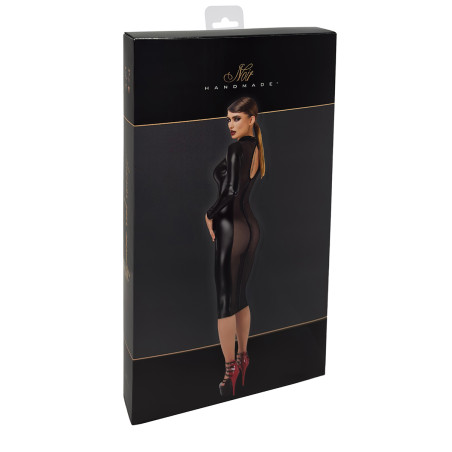 Robe fuseau Crystal F371 - Noir Handmade