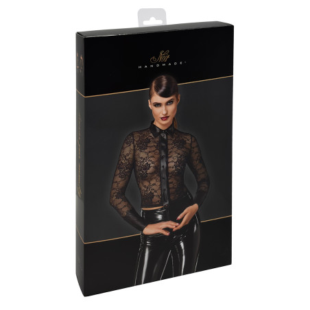 Chemise dentelle Noirelle F377 - Noir Handmade