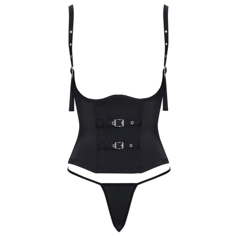Ensemble corset seins nus noir - Cottelli PARTY 
