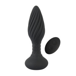 Plug anal vibrant et rotatif télécommandé - Anos