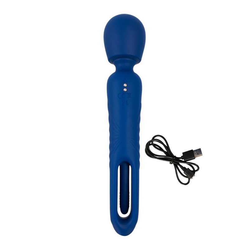 Vibro Wand réversible avec langue vibrante - Sweet Smile