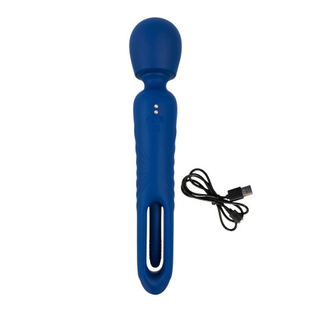 Vibro Wand réversible avec langue vibrante - Sweet Smile
