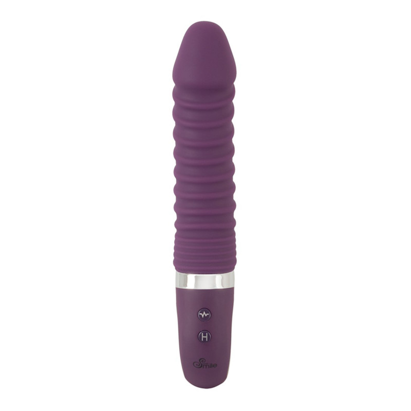 Vibro chauffant rechargeable 23,5 x 4,1 cm - Sweet Smile