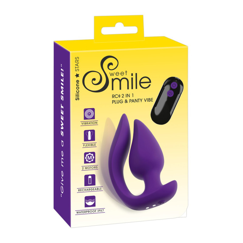 Plug et stimulateur externe vibrant 2 en 1 - Sweet Smile