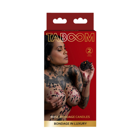 Set 2 bougies rose Bondage - Taboom