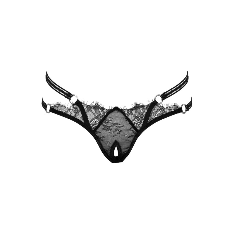 String ouvert Rio noir en dentelle - Cottelli LINGERIE  