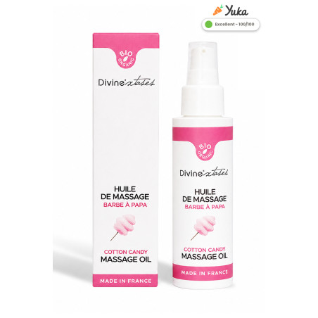 Huile de massage BIO barbe à papa - Divinextases
