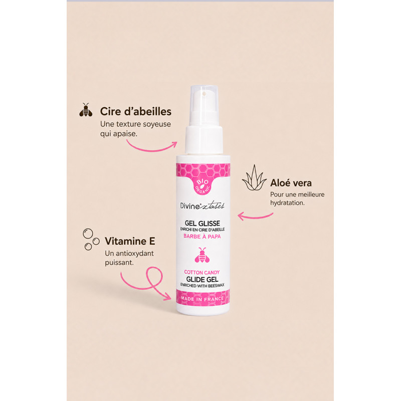 Lubrifiant Bio Barbe à papa 100ml - Divinexstases