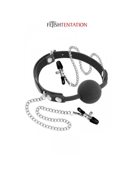 Fetish Tentation Baillon Pinces à Tétons