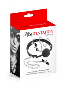 Fetish Tentation Baillon Pinces à Tétons 2