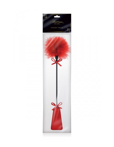 Tapette à Pompon Rouge Sweet Caress - Accessoire BDSM