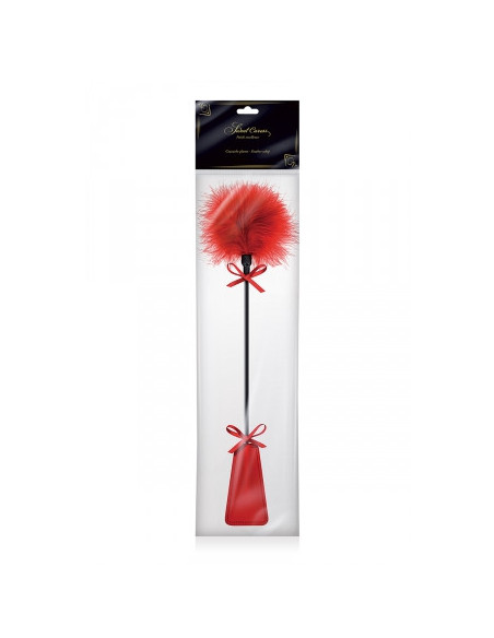 Tapette à Pompon Rouge Sweet Caress - Accessoire BDSM