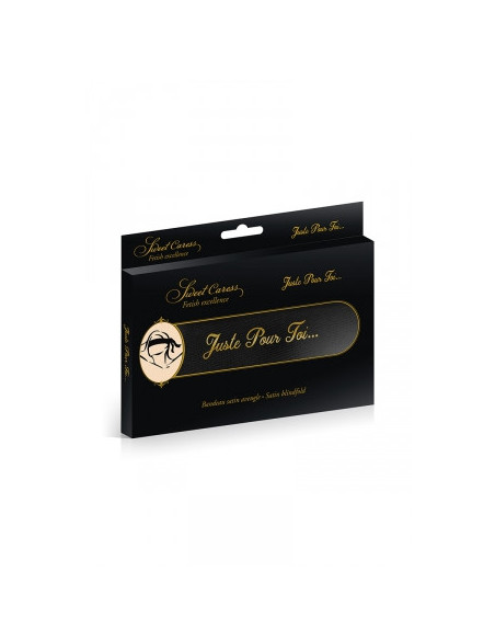 Bandeau BDSM Satin Noir - Sweet Caress