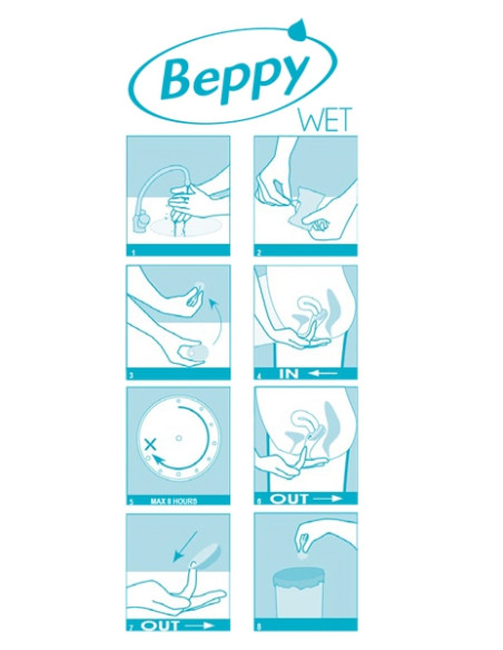 Boite 8 tampons Beppy WET