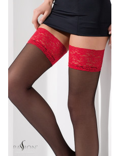 Bas autofixants ST004 Noir et rouge 2