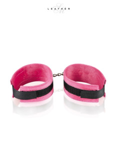 Menottes de poignets rose et noir 2