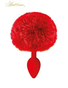 Plug queue de lapin - rouge