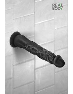 Gode réaliste 21 cm noir  - Real Justin 2