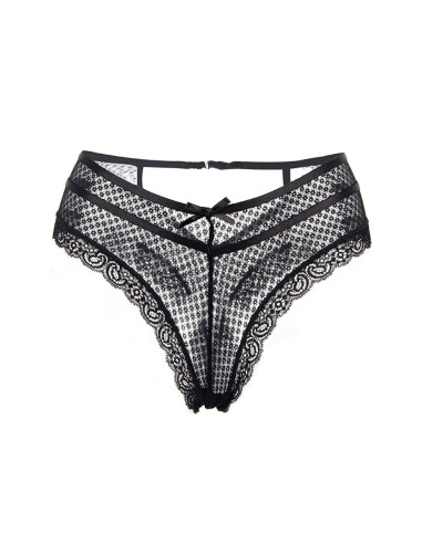 Tanga noir dentelle - Paris Hollywood