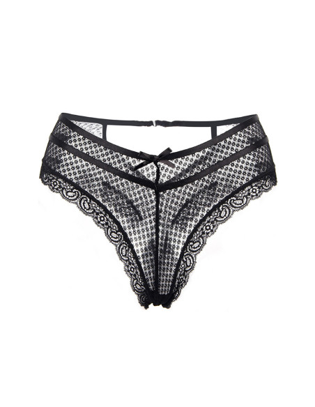 Tanga noir dentelle - Paris Hollywood