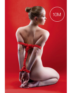 Corde de bondage Japonais 10m rouge - Ouch 2