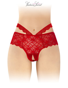 Culotte ouverte rouge Marie - Fashion Secret