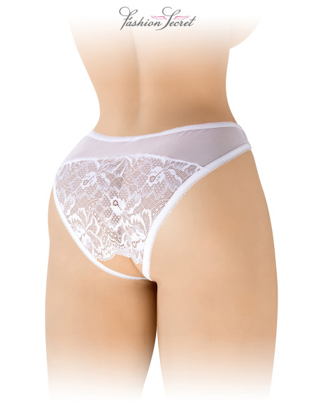 Tanga blanc ouvert Ava - Fashion Secret