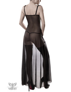 Set déshabillé tulle et dentelle 2 pièces - Grey Velvet 2
