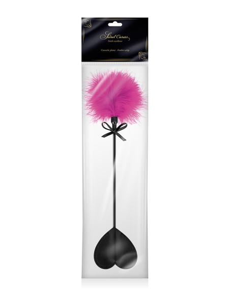 Tapette coeur avec pompon fuchsia - Sweet Caress