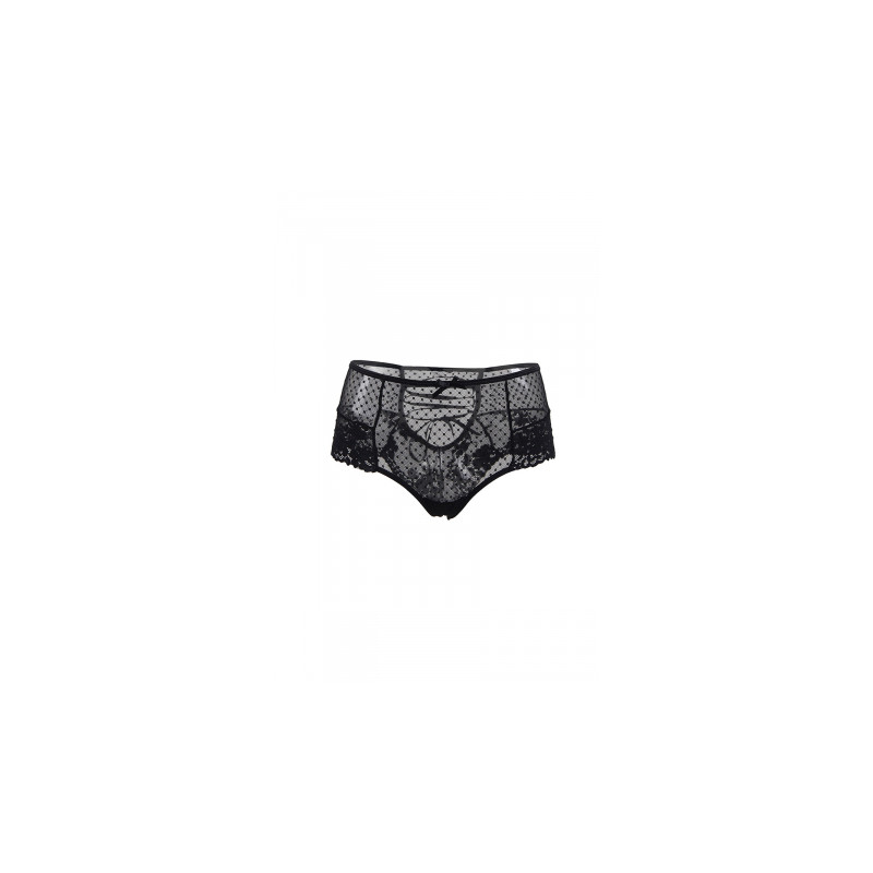 Tanga sexy noir à laçage
