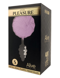 Plug métal Fluffy Twist S mauve - Alive 2
